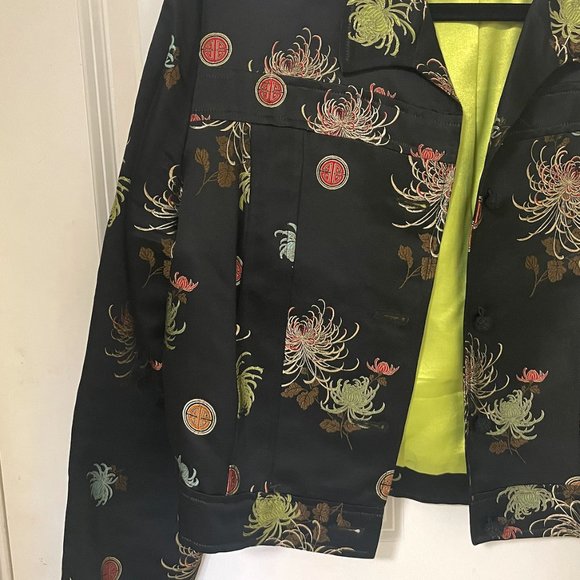 VINTAGE 90's | Silk Blend Chinoiserie Jacket - Picture 4 of 8